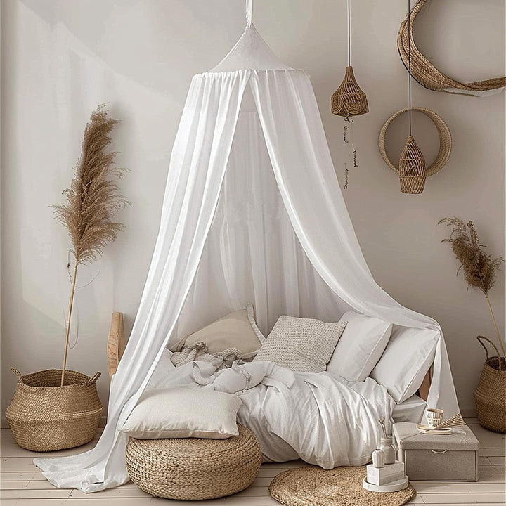 Ginkago Gross Betthimmel Kinderzimmer Babybett Baldachin Hausbett Umrandung Vorhang Zimmerdeko Kusch