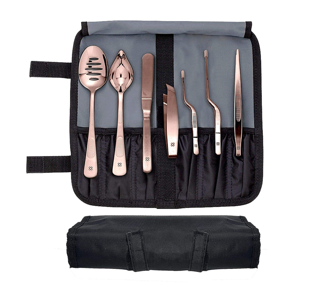 DOJA Barcelona | Kueche Chef Kochutensilien | Farbe: Kupfer | 7 Utensilien Edelstahl Plating Kit | K