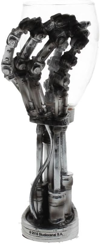 Nemesis Now B1457D5 Terminator-Handkelch, 19 cm, silberfarben, Kunstharz mit Edelstahl-Einsatz