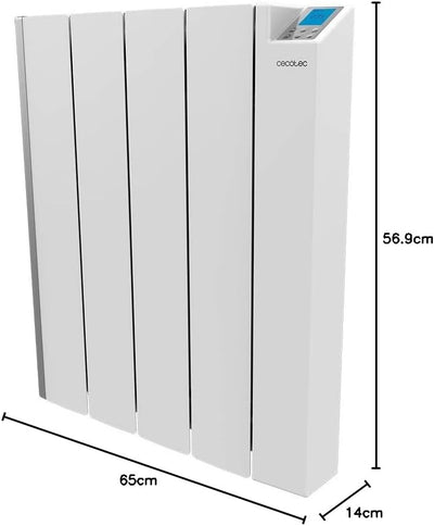 Cecotec Flachheizkörper mit Wi-Fi-Steuerung ReadyWarm 4000 Thermal Ceramic Connected. 1000 W, 4 Elem