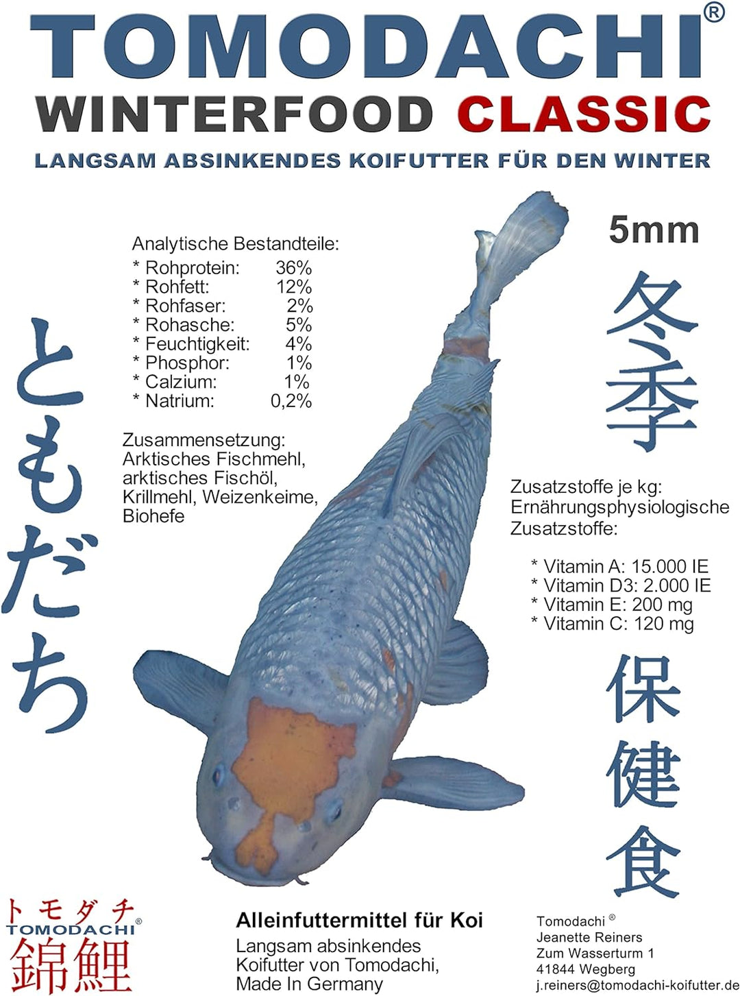 Winterfutter Koi Sinkfutter Koifutter für den Winter gut verdaulich arktische Rohstoffe Energiefutte