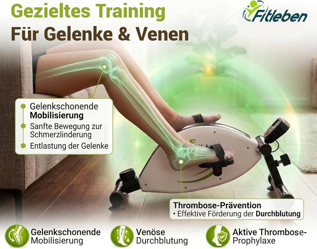Wohltritt Pedaltrainer für Senioren testsieger, höhenverstellbarer Heimtrainer für Senioren, gelenks