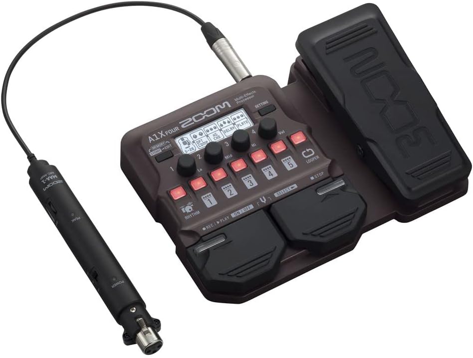 Zoom A1X FOUR Acoustic Guitar Multi-Effects Pedal Single, Single