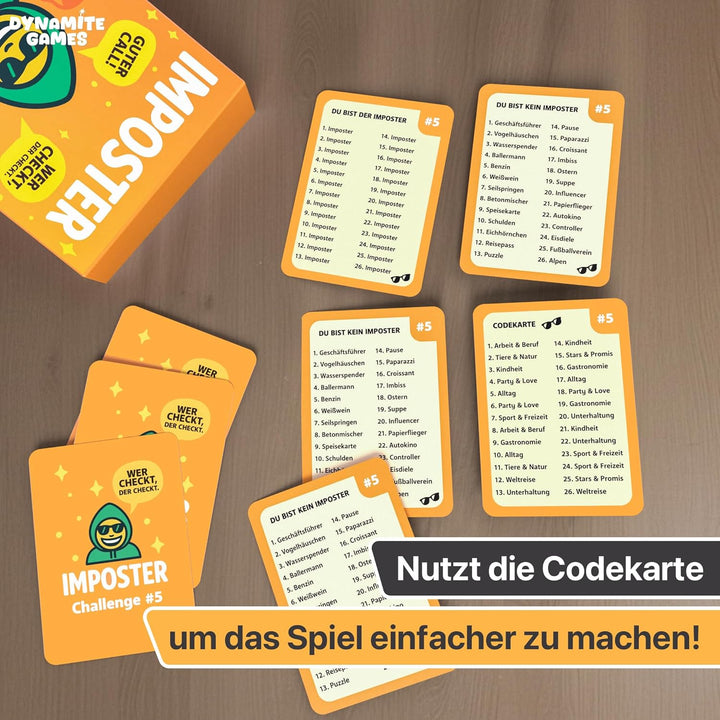 Imposter – Wer ist der Hochstapler? | +550 Aufgaben | das virale Partyspiel | Bluffen, Raten & Lache