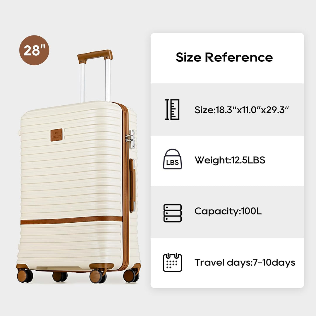Joyway 28“ Koffer Reisekoffer von ABS Hartschalen Erweiterbar Trolley Kofferset mit TSA Schloss und