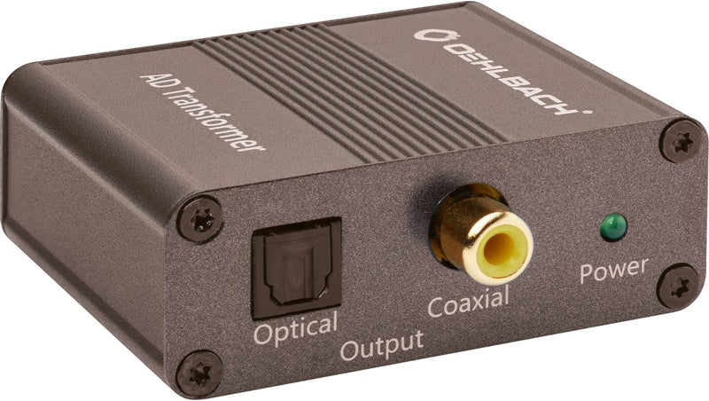 OEHLBACH AD Transformer - Stereo Audio Signalwandler Analog zu Digital Konverter (RCA Cinch auf Koax