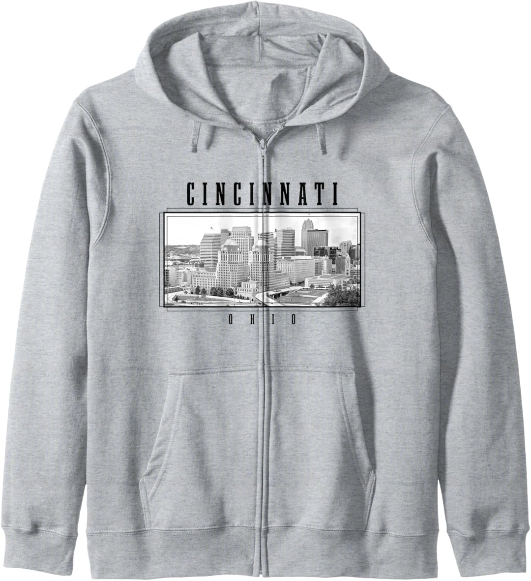 Cincinnati Ohio Vintage Skyline USA Amerika Souvenir Kapuzenjacke