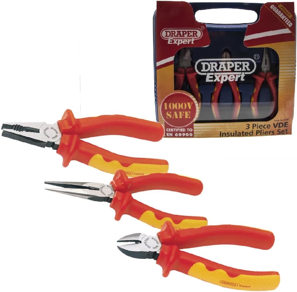 Draper Expert 69288 Isolierte VDE-Zangen, 3er-Set