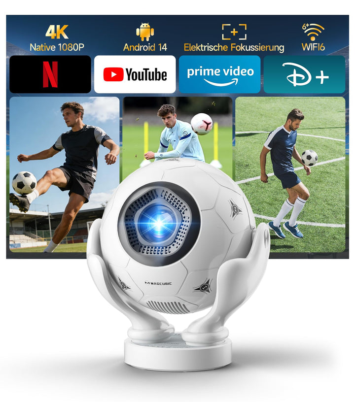 Magcubic Mini Beamer 4K mit Native 1080P Full HD & 400 ANSI Lumen, Android 14 Portable Projektor ide
