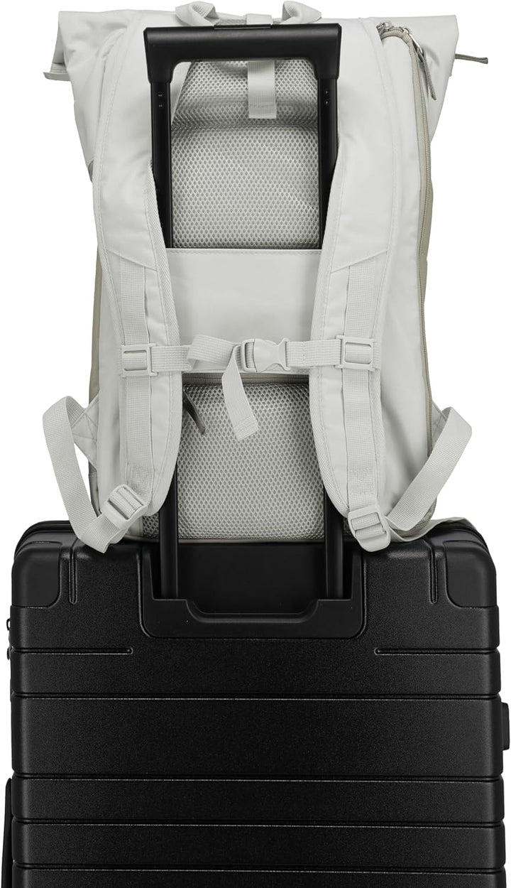 Travelite Handgepäck Rucksack, Laptop Rucksack 15,6 Zoll, BASICS, Reiserucksack Rolltop Funktion, 60