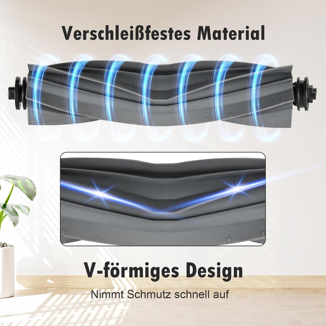 4 Stück Hauptbürste Ersatzteile für Dreame L10s Ultra Gen 3 / Gen 2 / D10 Plus Gen 2 / X40 Ultra / L