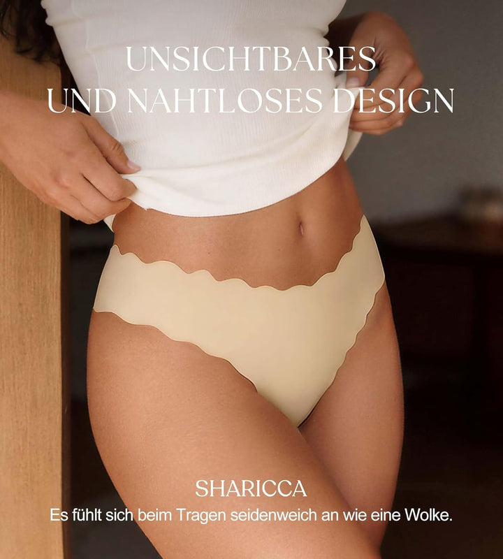 SHARICCA Damen Unterwäsche Nahtlos Slips Stretch Hipster Brazilian Slips Unsichtbar Weich Höschen Pa