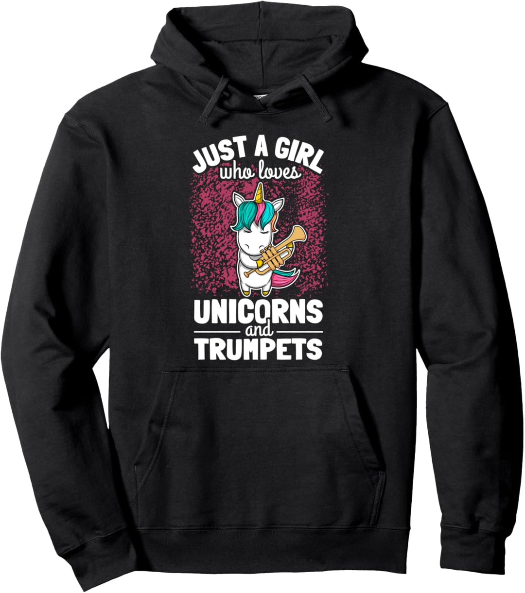 Mädchen Trompeterin Spruch Trompeten-Spielerin Einhorn Pullover Hoodie
