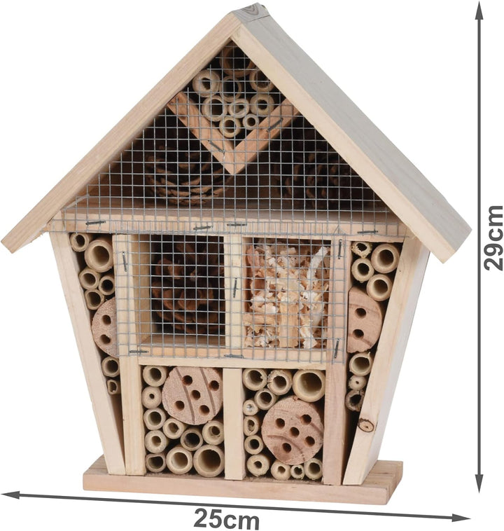 Insektenhotel Insektenhaus Nistkasten Bienenhotel Holzkasten 29x25x10cm V220