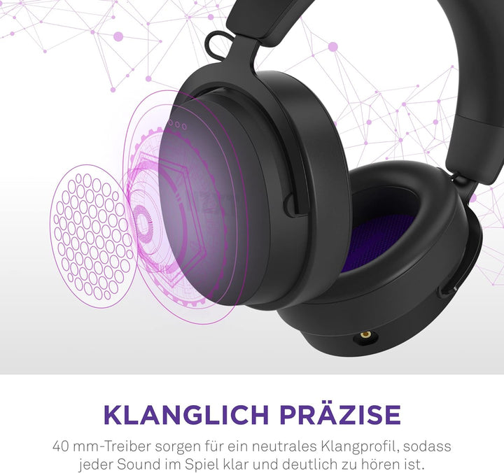 NZXT Kabelgebundenes PC-Gaming Relay-Headset – AP-WCB40-B2 - Hi-Res-Audio-zertifiziert – DTS Headpho