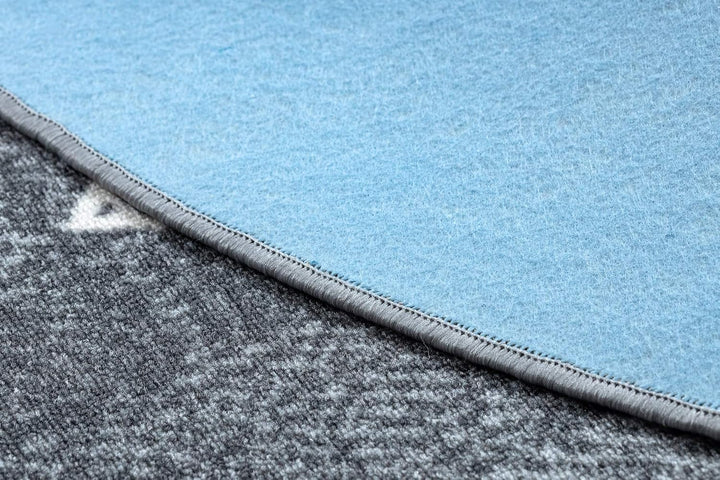 rugsx Teppich für Kinder Hearts Jeans, Vintage Herzen - grau Kreis 133 cm HEARTS grau kreis 133 cm,