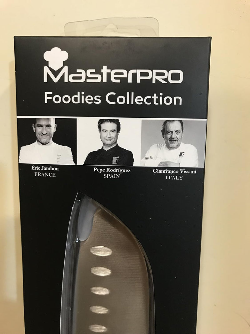 MasterPRO Foodies | 17,5 cm Santokumesser | Spülmaschinengeeignet | Ergonomischer Griff Foodies 17,5