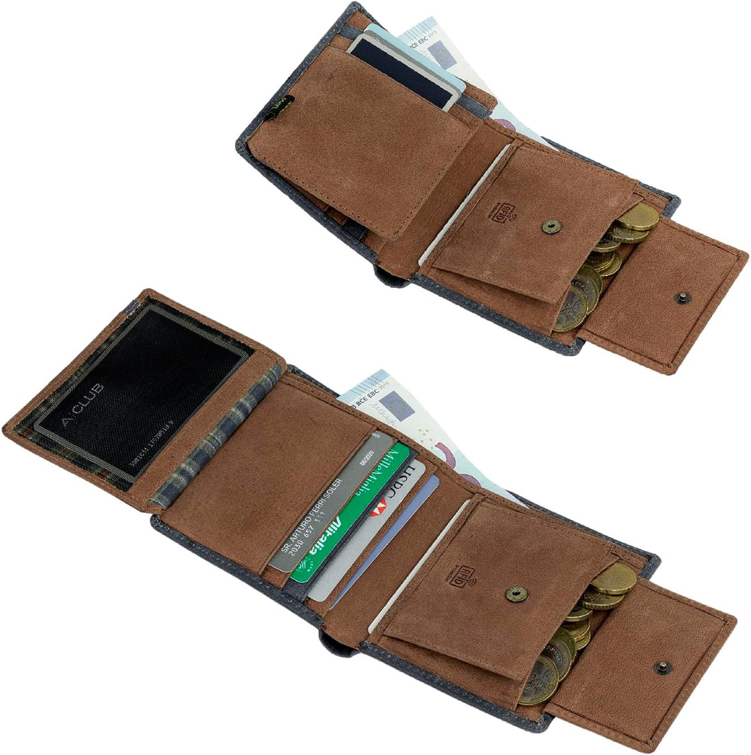 Lois - Geldbörse Herren Leder - Herren Geldbörsen Leder mit RFID Schutz - Geldbörse Herren Klein - G