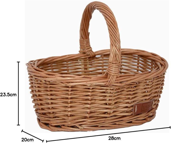 UNUS Kinder-Einkaufskorb Weidenkorb für den Kaufladen Picknickkorb Osterkorb braun Braun klein, Brau