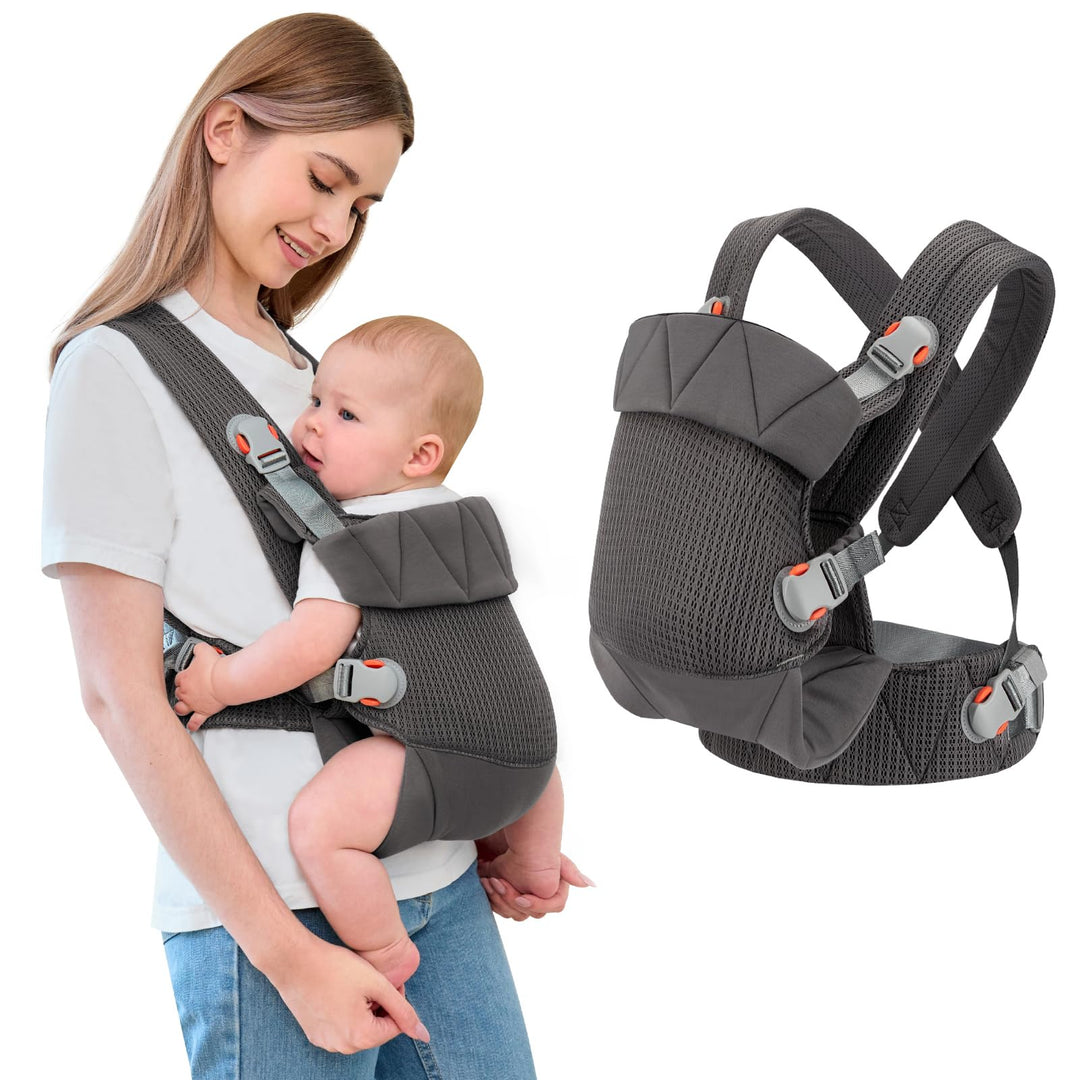 IULONEE Babytrage für Neugeborene Ergonomic Baby Carrier Tragbar Babytrage Vorne nach hinten tragen