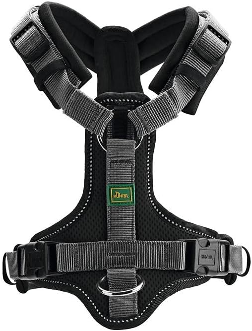 HUNTER Geschirr Maldon 34-49/XS schwarz / grau xs, schwarz / grau xs