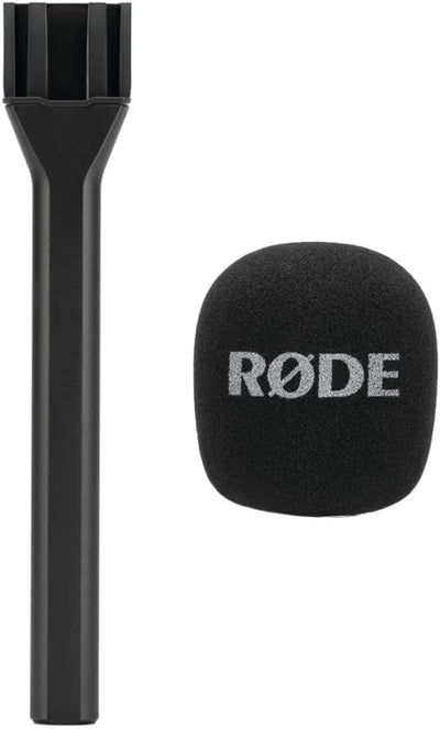 Rode Interview GO Handadapter Griff für Wireless GO + keepdrum WSBK Fell-Windschutz Schwarz RØDE Int