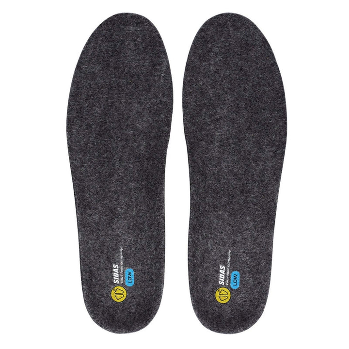 Sidas 3feet Merino Low Einlegesohlen Blau-Grau - Merino Anatomische warme Merino Einlegesohle, Gröss