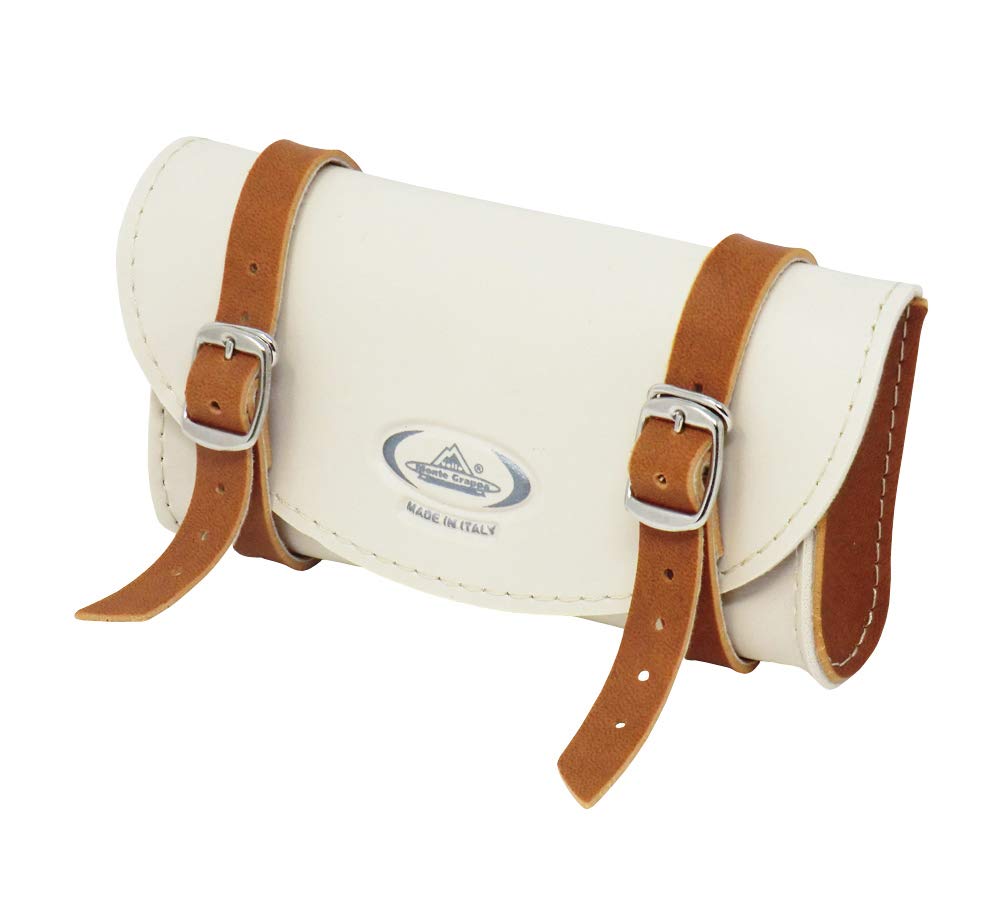 Selle Montegrappa Cucuba® Satteltasche Leder Fahrradtasche Unisex 100% Made In Italy 0016 (Farbe: Cr