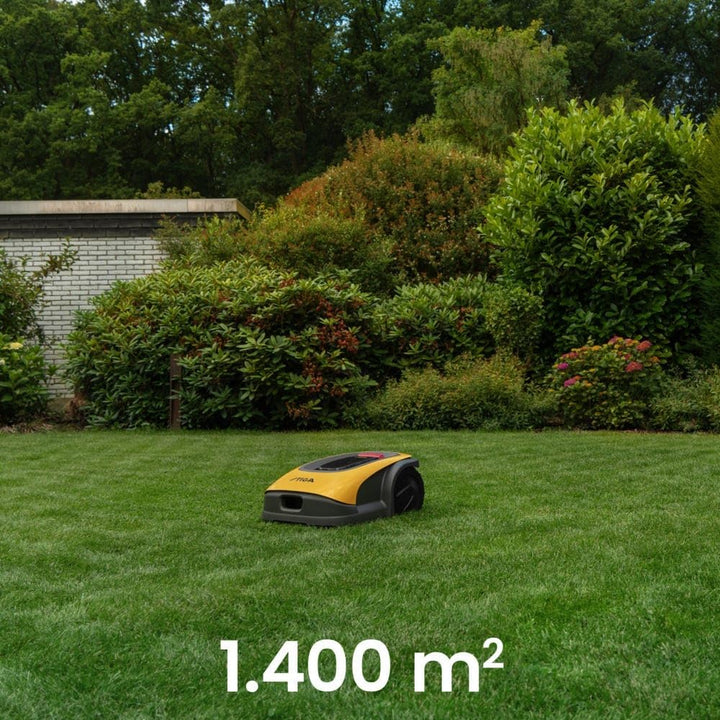 STIGA A1000 Autonomer Rasenmäher Roboter. Mähroboter ohne Begrenzungskabel (max. 1400m2). App-Steuer