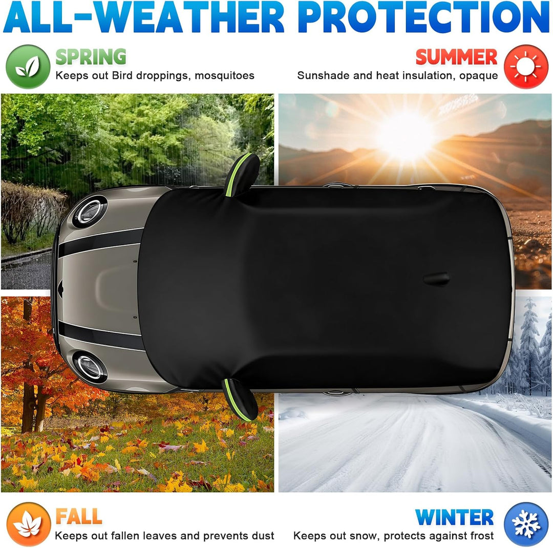 Autoabdeckung Wasserdicht Ersatz für Mini Cooper 3 Door 2000-2026 Mini Hardtop, Sonnenfest Hälfte Au