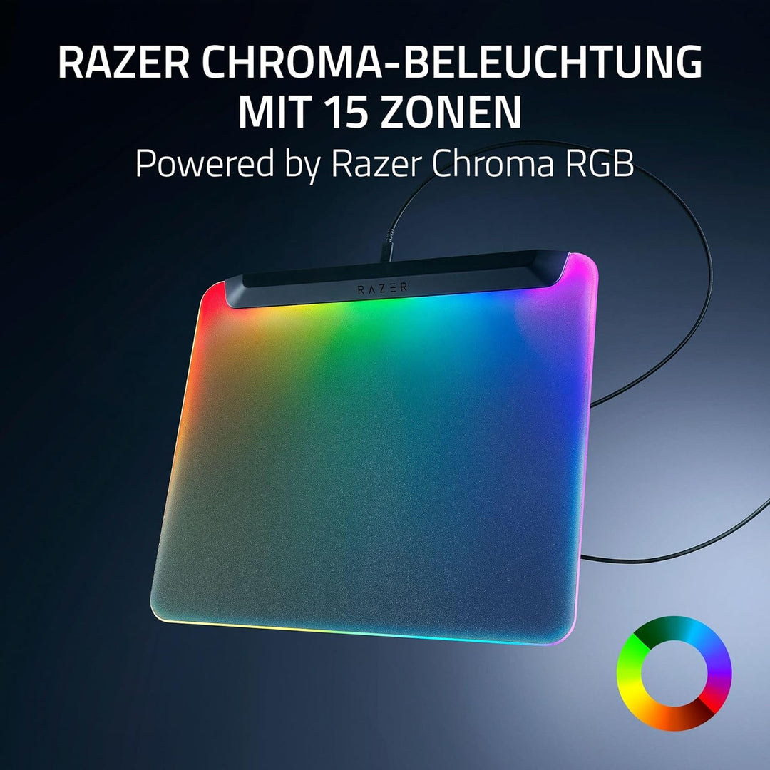 Razer Firefly V2 Pro - RGB-hintergrundbeleuchtete Gaming-Mausmatte - integrierter USB-Anschluss (15-