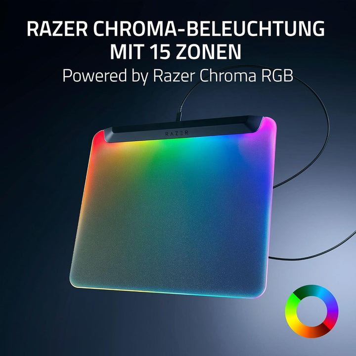 Razer Firefly V2 Pro - RGB-hintergrundbeleuchtete Gaming-Mausmatte - integrierter USB-Anschluss (15-