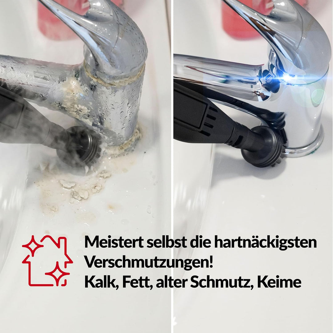 LEHMANN SteamWash 1800 Waschsauger & Dampfreiniger 4in1, Polsterreiniger und Teppichreiniger mit War
