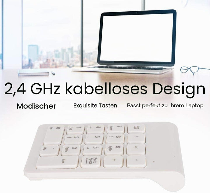 2.4G Wireless Ziffernblock, tragbare Tastatur mit 18 Tasten, Bluetooth Nummernblock, allgemeiner Zif