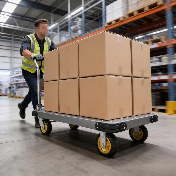 Plattformwagen Klappbar 500kg, Transportwagen, Robuster Wagen Zum Bewegen Schwerer Gegenstände, Roll