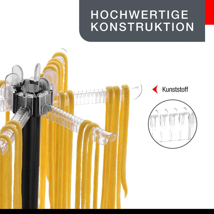 Gefu Pastatrockner CITTARE schwarz - Nudeltrockner mit 6 abnehmbaren Sprossen - Nudel- & Pasta Trock