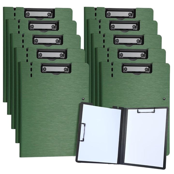 Klemmbrett,10 Stück A4 Faltbare Klemmbretter mit Zwei Clips,Dokumenten Organizer, Klemmbretter für G