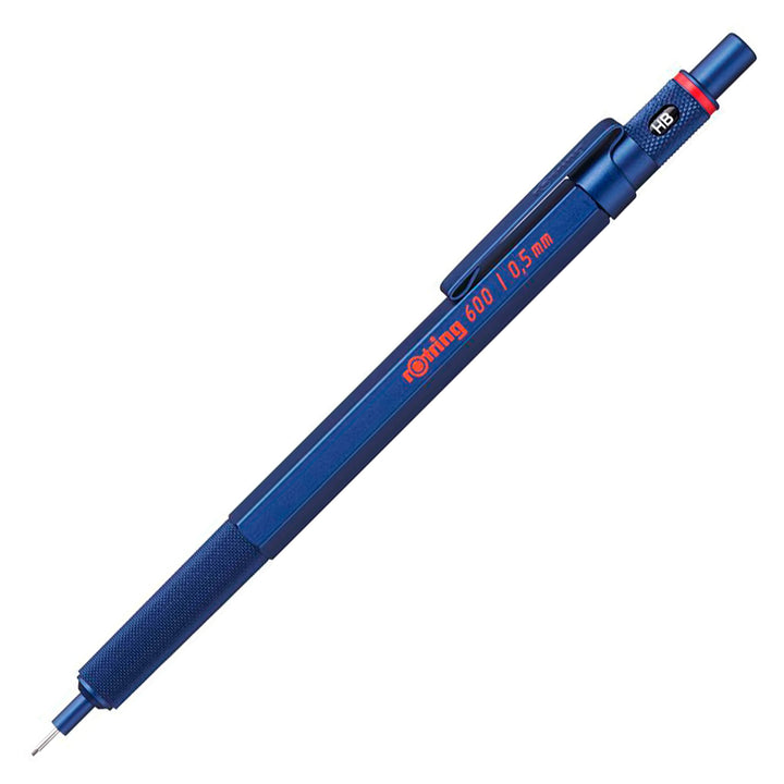 rOtring 600 Druckbleistift | 0,5 mm | Blau | Ergonomisches Vollmetallgehäuse Blau 0.5 mm, Blau 0.5 m