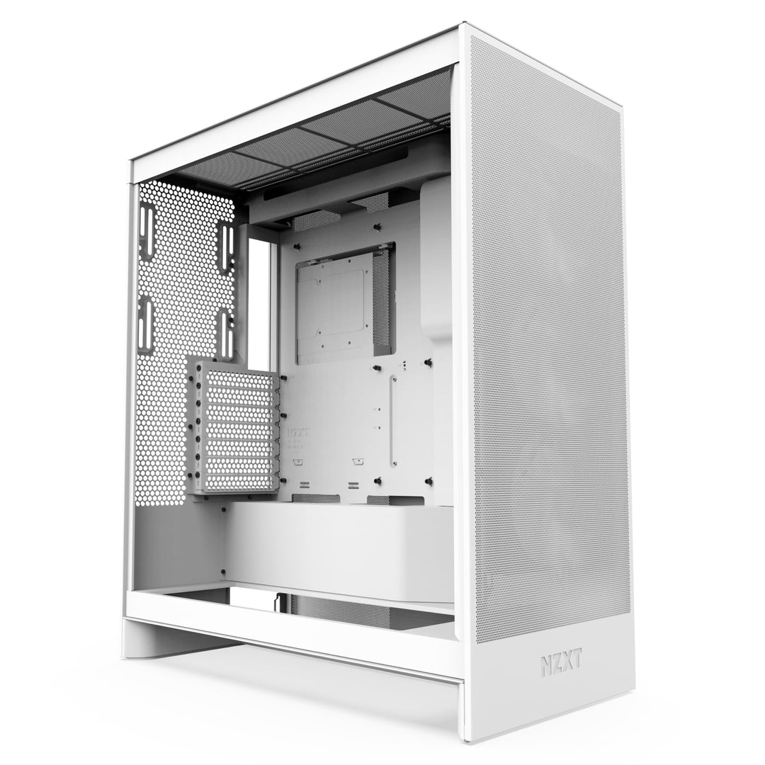 NZXT H7 Flow | Mid-Tower-ATX-Airflow-Gehäuse | Bis zu 3 x 120-mm-Lüfter im Boden zur direkten GPU-Kü