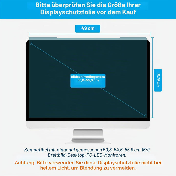 MOSISO 20-22 Zoll Computer Blaulicht Blockierende Displayschutz Anti-UV Augenschutz Filterfolie für