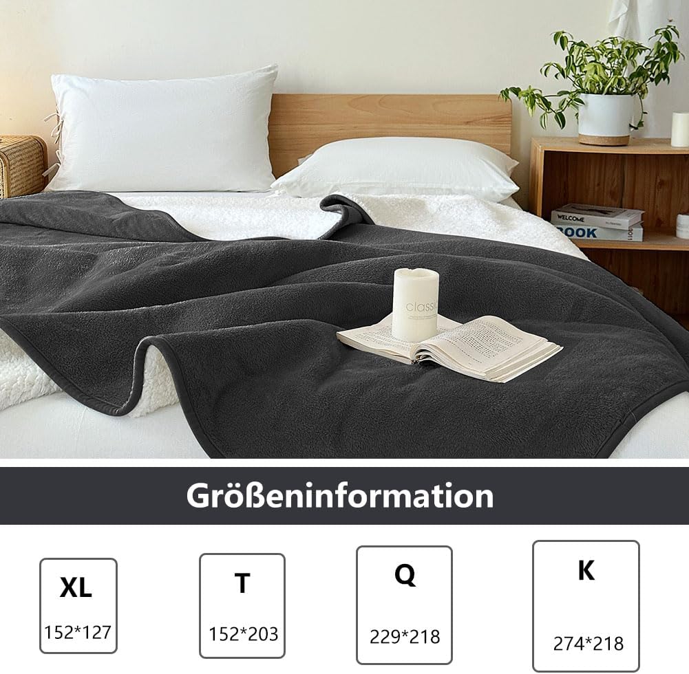 NSNLGSGC wasserdichte Decke 152x203cm, Decke für Paare, Kinder, Haustier, Hund und Sofa, Flanell-She