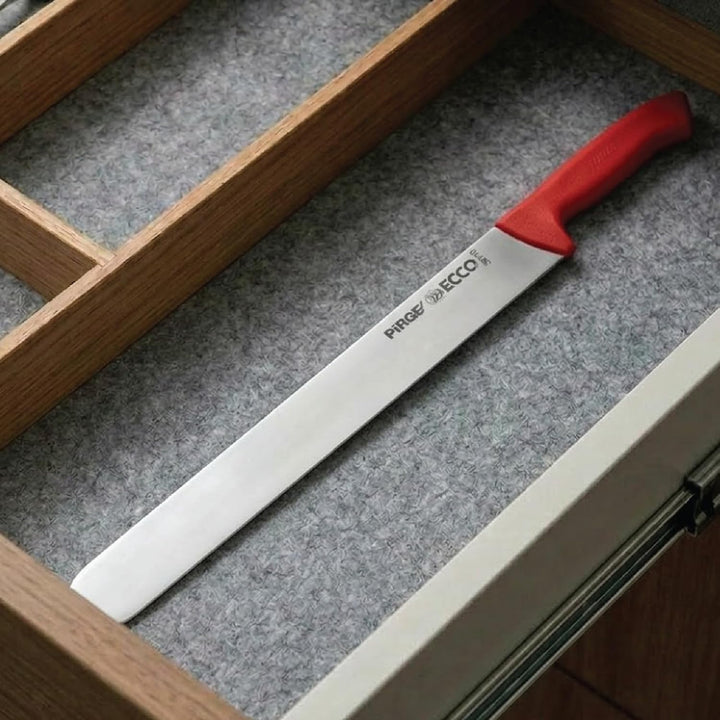 Pirge Ecco Dönermesser 45 cm Rot - Aufschnittmesser - Schärfstes Döner Langmesser - Schneidemesser -