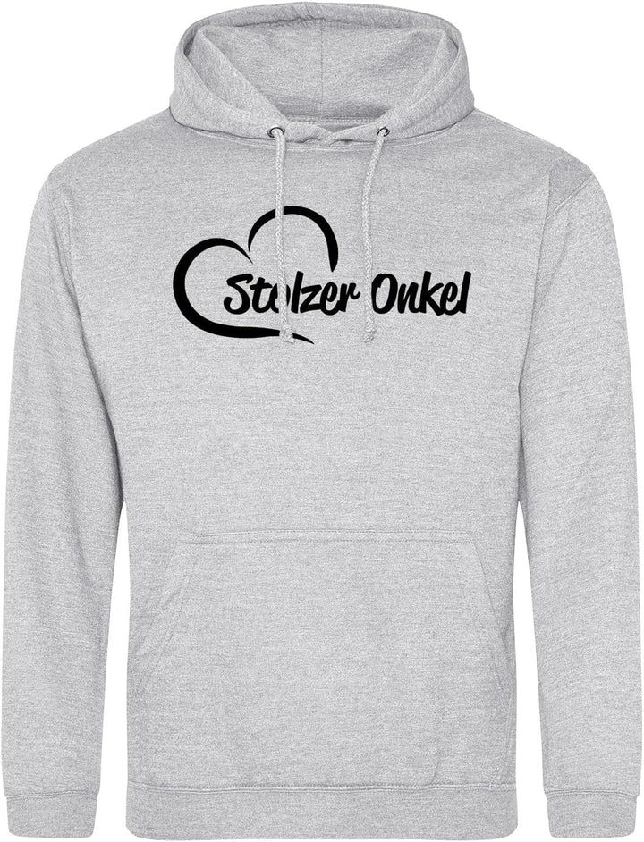 huuraa Unisex Hoodie Stolzer Onkel Herz Pullover Vegan Grösse S-3XL mit Motiv für Deine lieblings Me