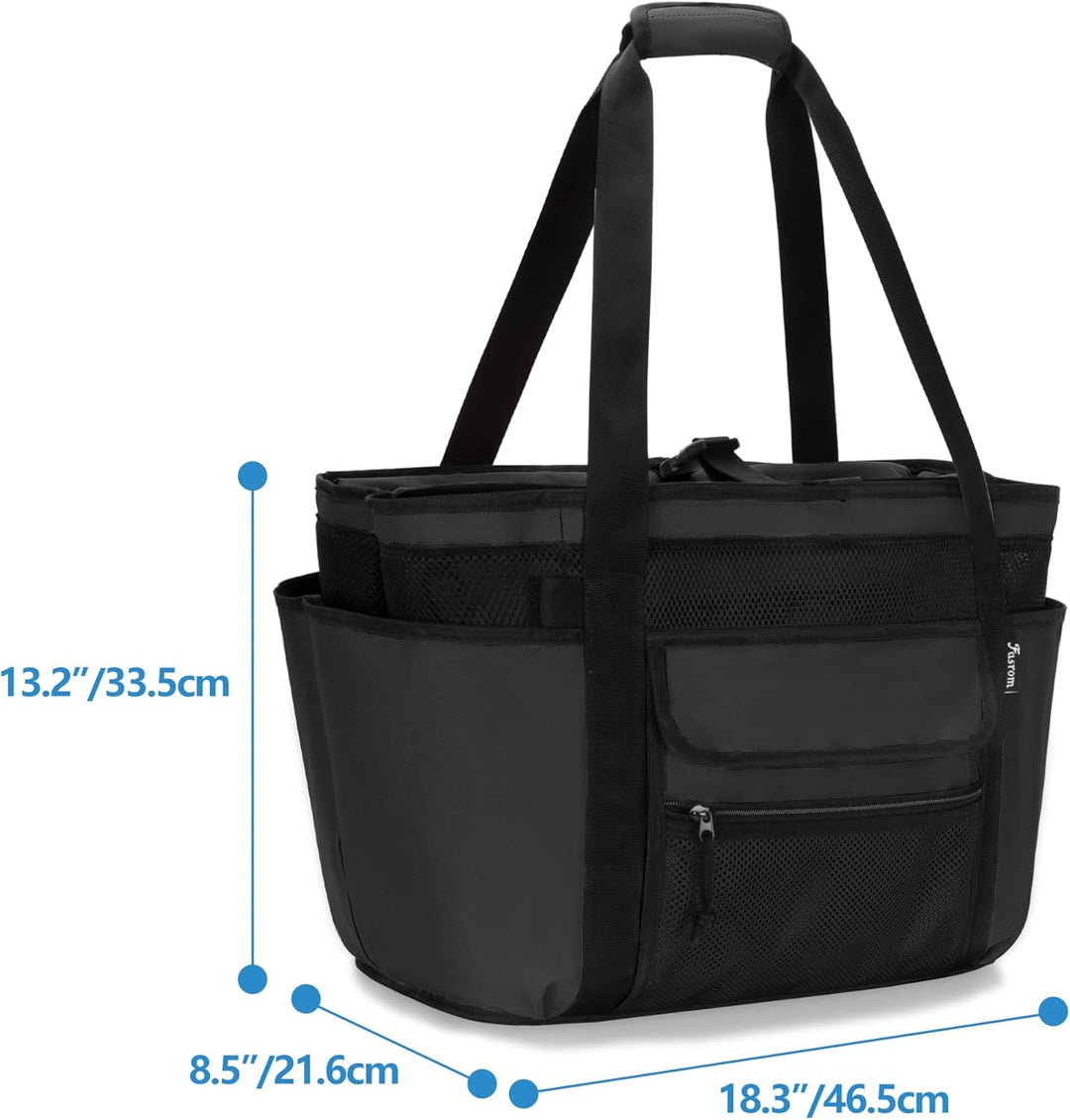 Fasrom Strandtasche XXL mit isolierter Kühltasche, Wasserdichte Strandtasche mit Trocken-Nass-Trennu