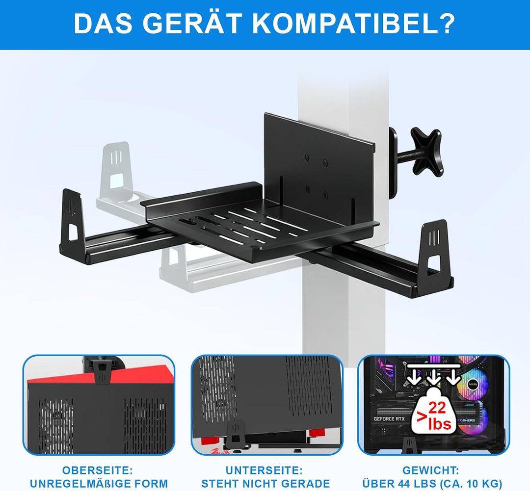PC-Halterung unter dem Schreibtisch, Under Desk PC Mount