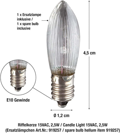 Hellum Lichterkette Kerzen Weihnachtsbaum, Kerzen Lichterkette aussen mit Clip, 16 Lichter, beleucht