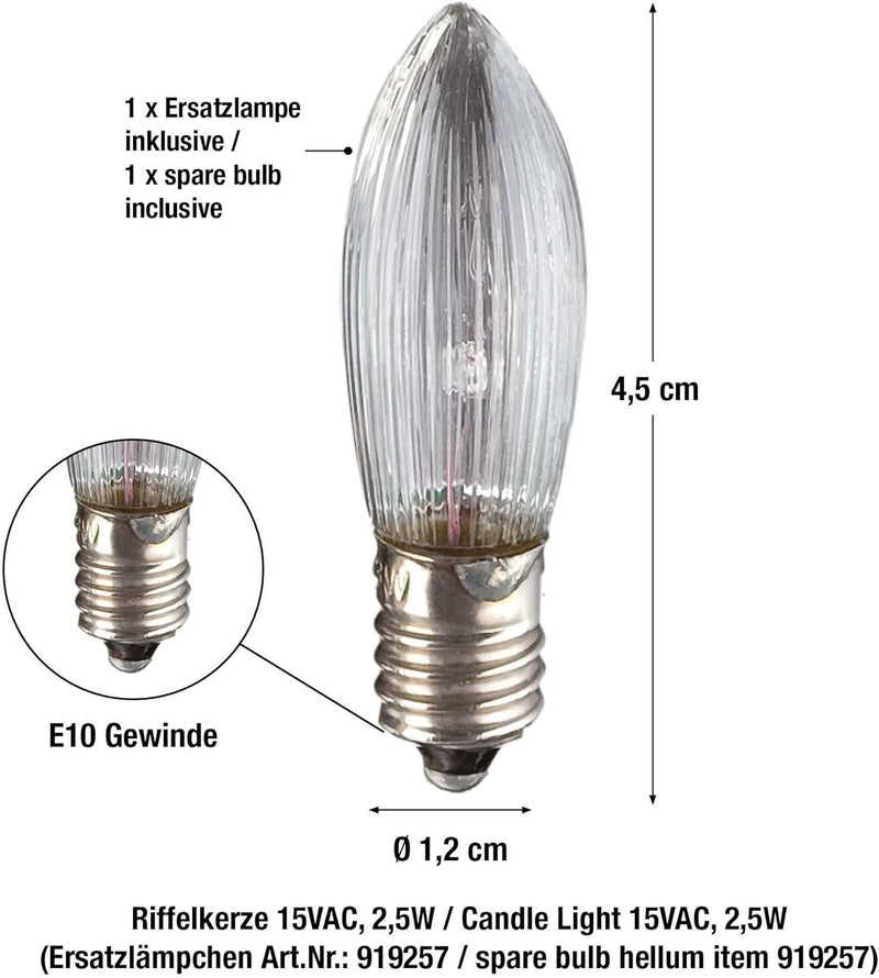 Hellum Lichterkette Kerzen Weihnachtsbaum, Kerzen Lichterkette aussen mit Clip, 16 Lichter, beleucht