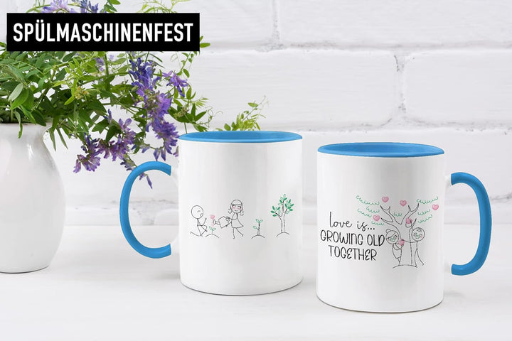 Trendation - Partnertassen Mama Papa Tassen Set Geschenk Sie und Ihn Liebe Valentinstag Kaffeetassen
