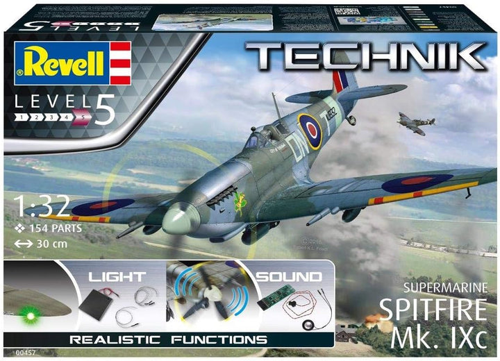Revell 457 Supermarine Spitfire Mk.IXc-Tech Zubehör, Unlackiert