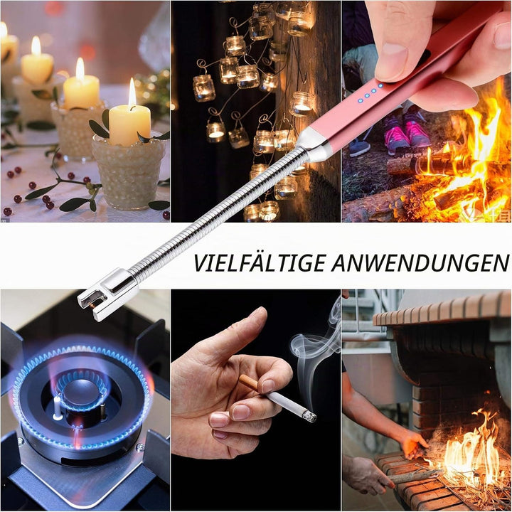 Lichtbogen Feuerzeug Elektrisch Feuerzeug USB Aufladbar Elektro Feuerzeug für Küche Kerzen Gasherde